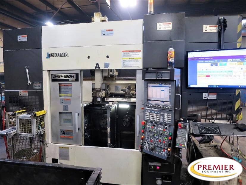 Okuma 2SP150HM Twin Spindle Twin Turret CNC Lathe with Milling and Robotic Loader