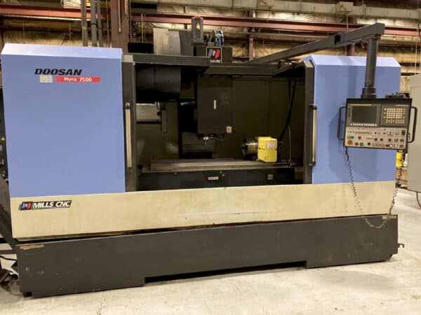 Doosan Mynx 7500 Used CNC Vertical Machining Center with 4th Axis Rotary Table