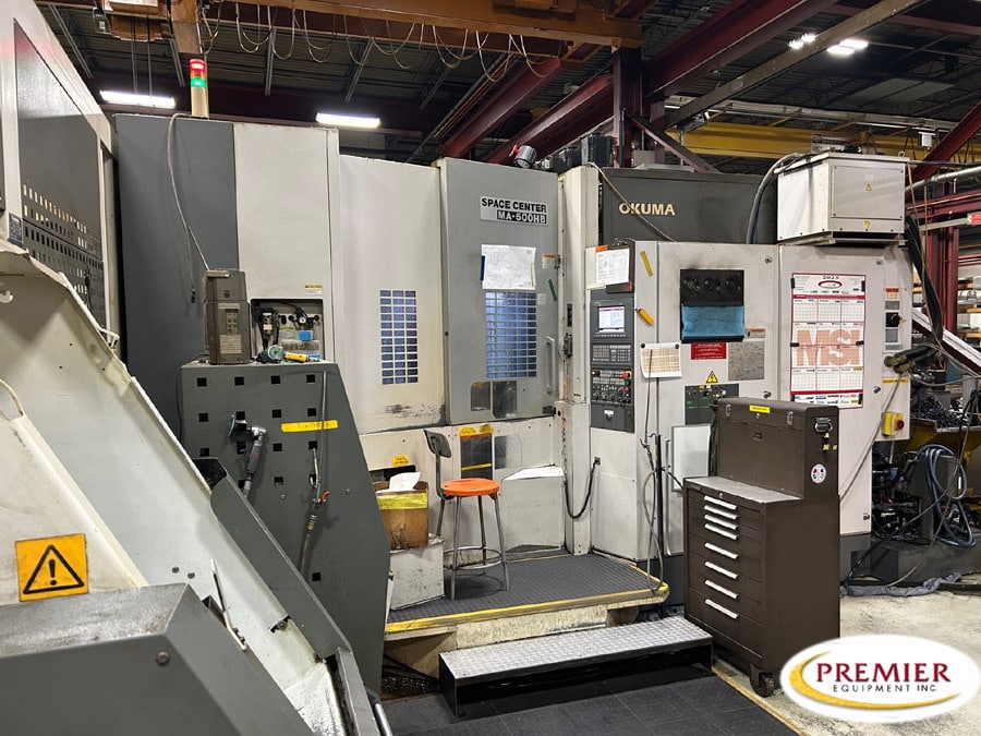 Okuma MA500HB with 8 Station FMS CNC Horizontal Machining Center