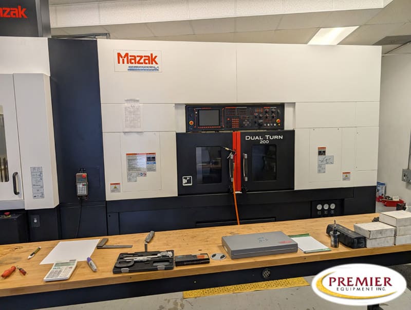 Mazak DualTurn 200 with GL-150 Rotary Type Gantry Twin Spindle CNC Turning Center