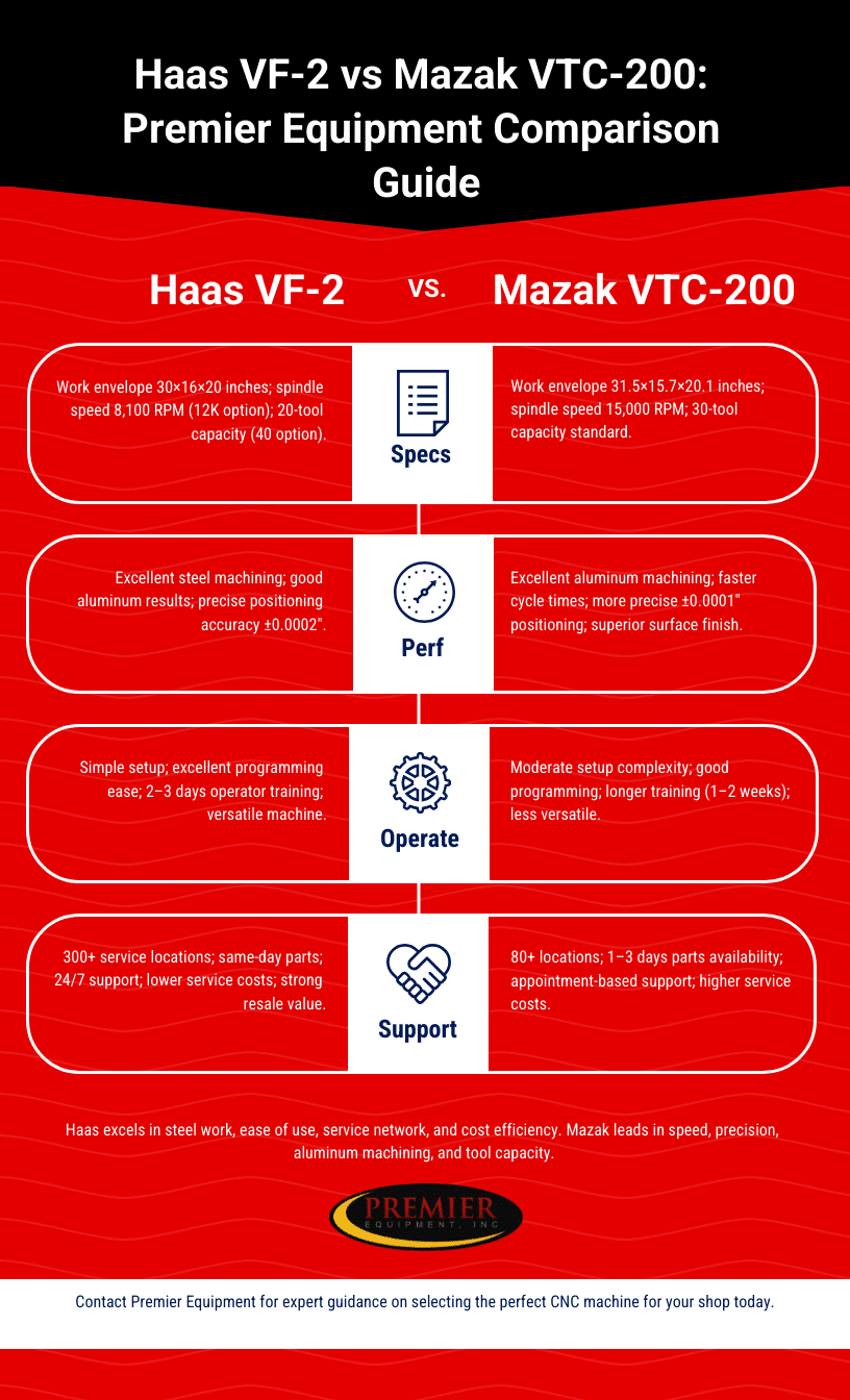 Haas Vf-2 Vs Mazak Vtc-200 Comparison Infographic