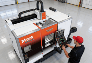 Mike working on a Mazak Integrex at the warehouse