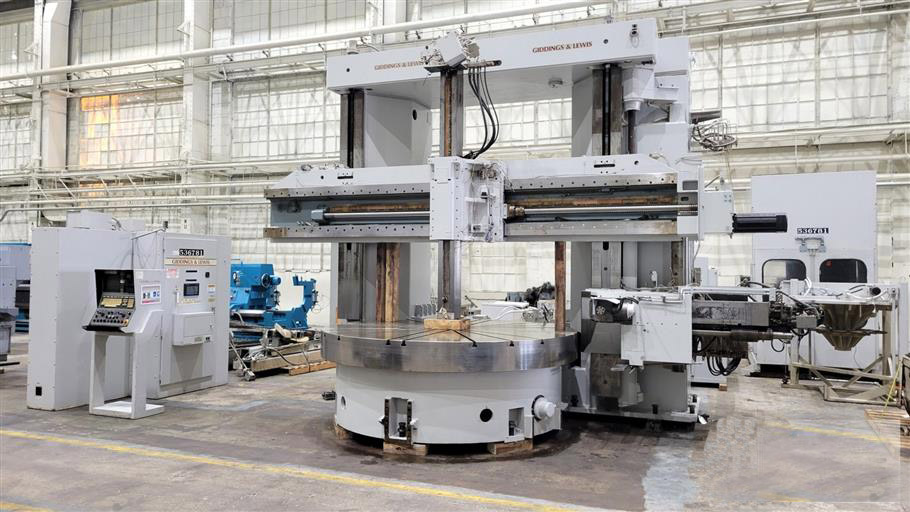 1990 Giddings & Lewis VTC-2500 108" CNC Vertical Boring Mill w/Ram & Side Head