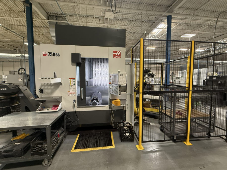 Home Haas Umc750Ss 5-Axis Mill With Robot Cell